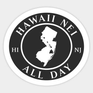 Roots Hawaii and New Jersey by Hawaii Nei All Day Sticker